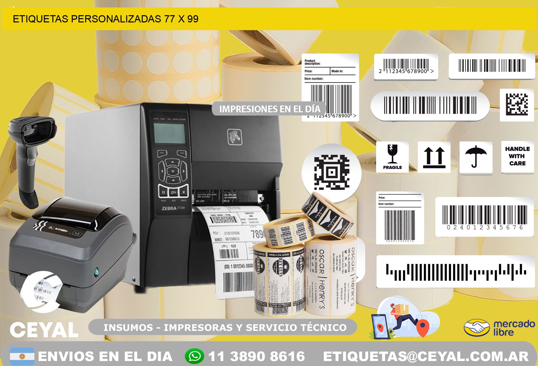 ETIQUETAS PERSONALIZADAS 77 x 99