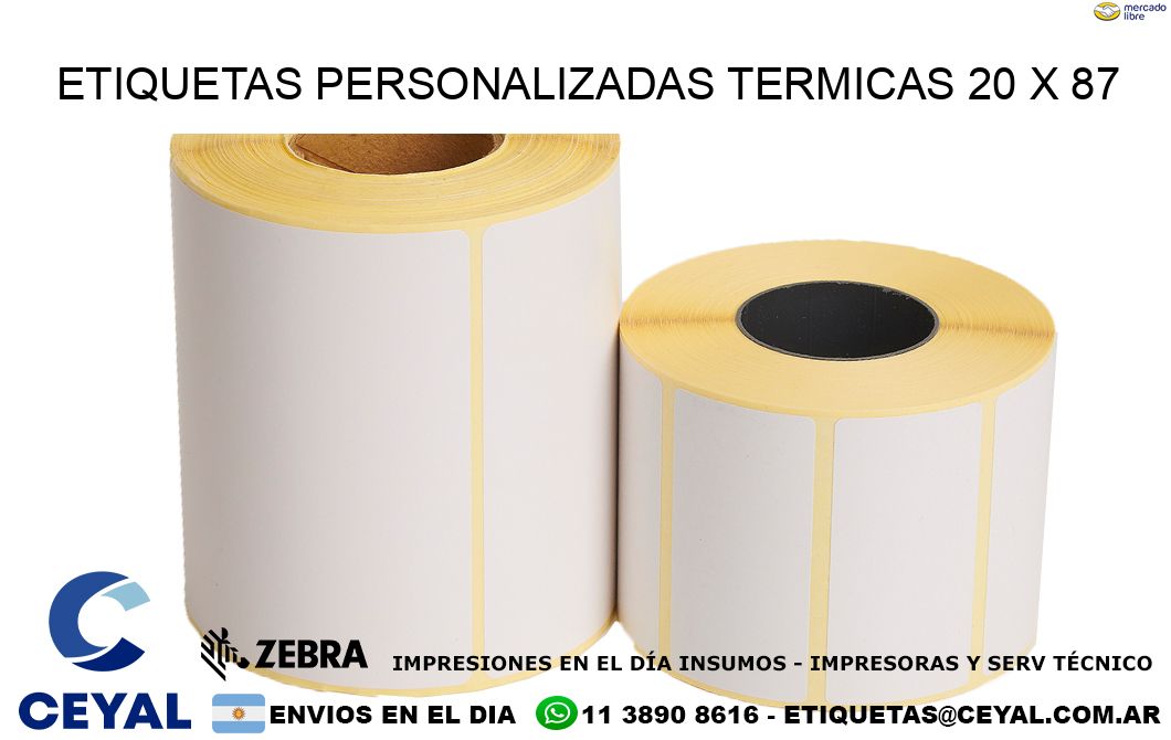 ETIQUETAS PERSONALIZADAS TERMICAS 20 x 87