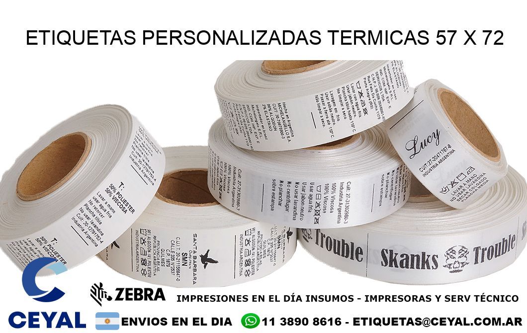 ETIQUETAS PERSONALIZADAS TERMICAS 57 x 72