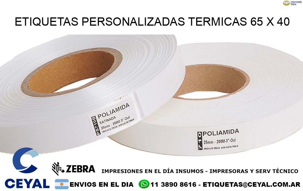 ETIQUETAS PERSONALIZADAS TERMICAS 65 x 40