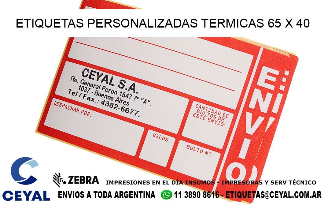 ETIQUETAS PERSONALIZADAS TERMICAS 65 x 40