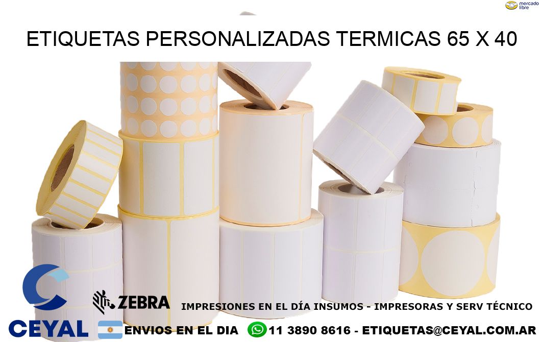 ETIQUETAS PERSONALIZADAS TERMICAS 65 x 40