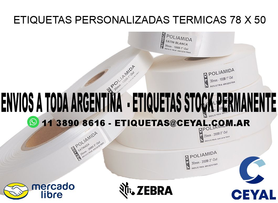 ETIQUETAS PERSONALIZADAS TERMICAS 78 x 50