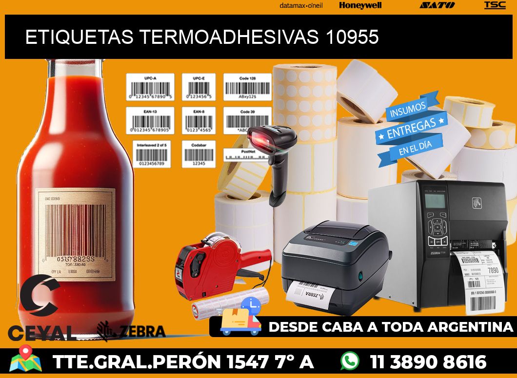 ETIQUETAS TERMOADHESIVAS 10955