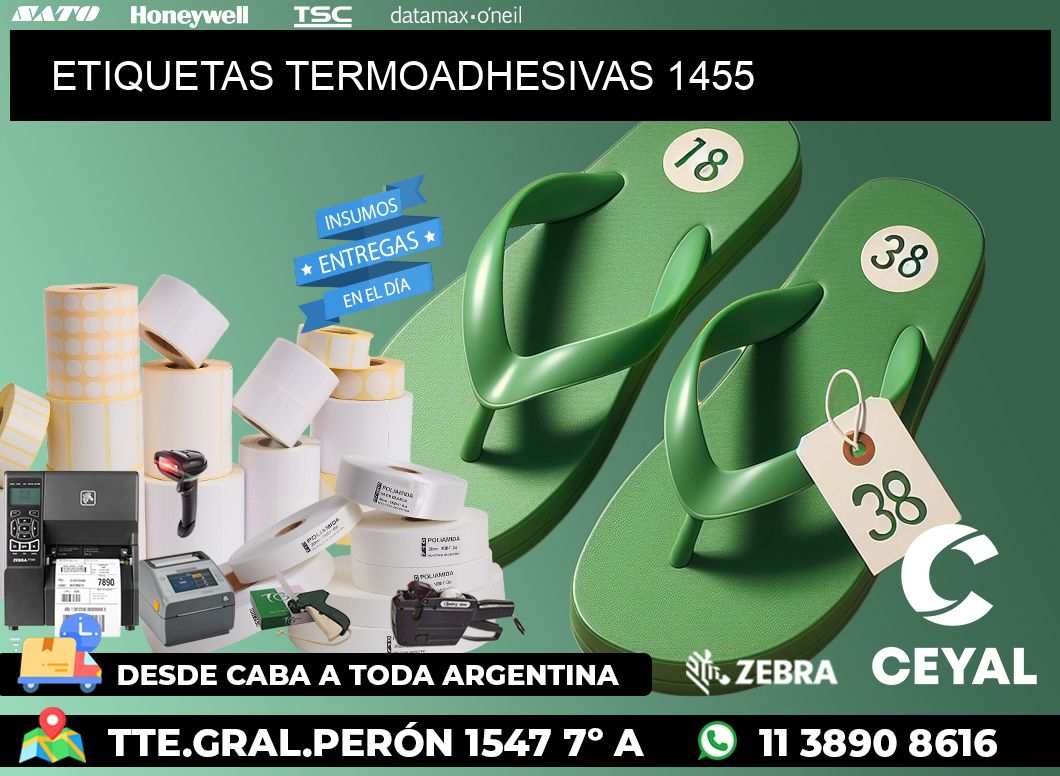 ETIQUETAS TERMOADHESIVAS 1455