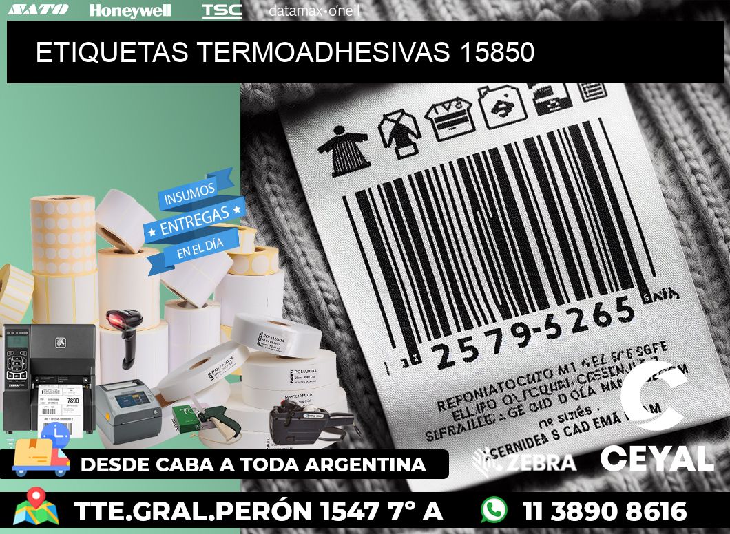 ETIQUETAS TERMOADHESIVAS 15850