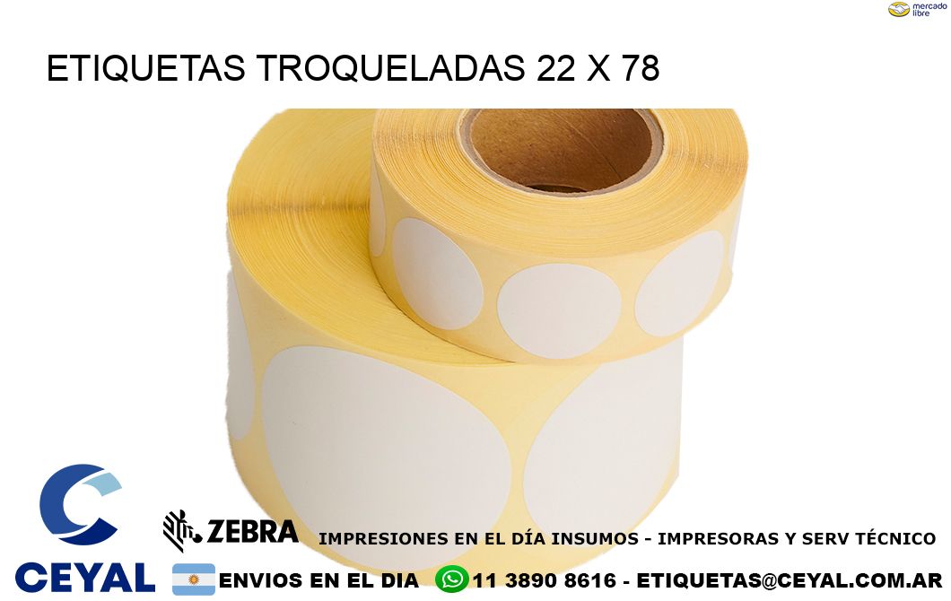 ETIQUETAS TROQUELADAS 22 x 78