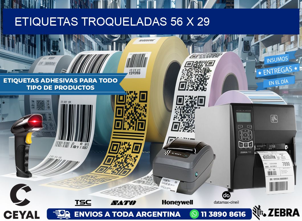 ETIQUETAS TROQUELADAS 56 x 29