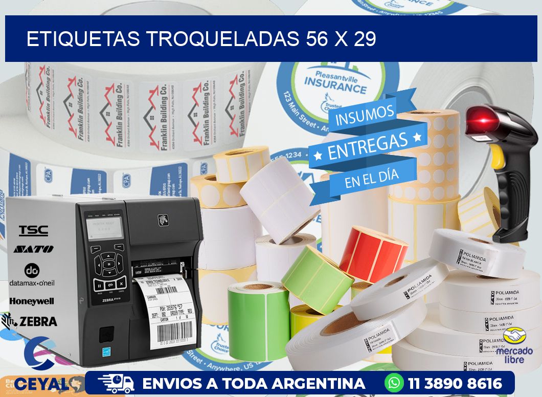 ETIQUETAS TROQUELADAS 56 x 29