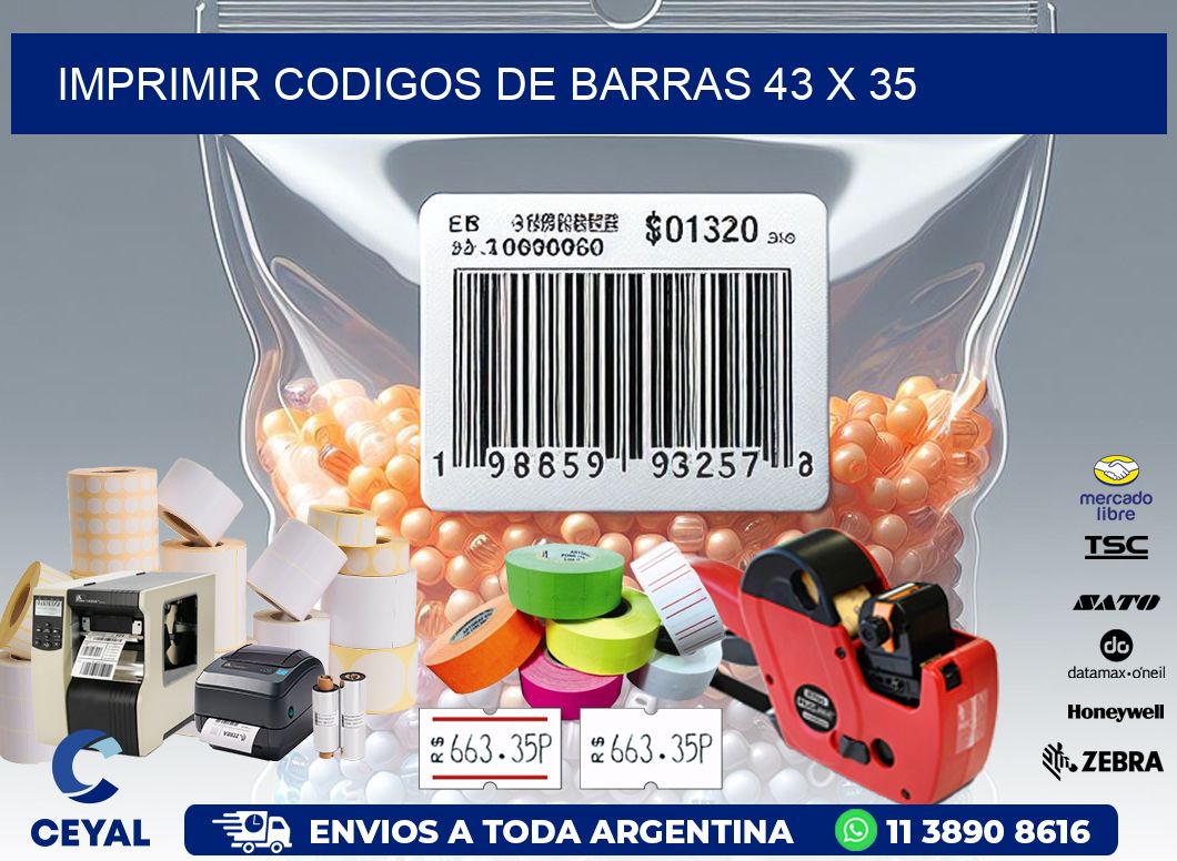 IMPRIMIR CODIGOS DE BARRAS 43 x 35