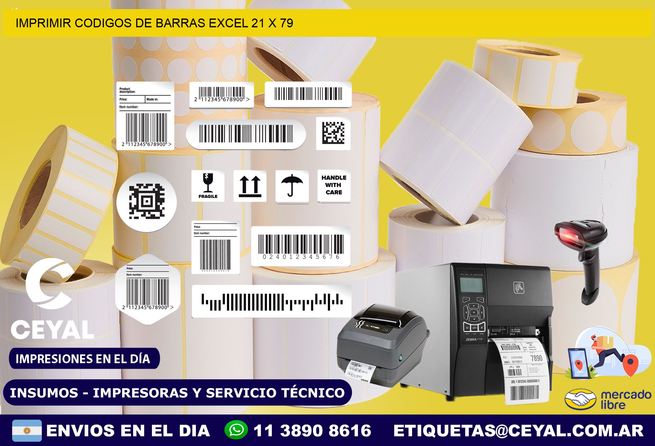 IMPRIMIR CODIGOS DE BARRAS EXCEL 21 x 79