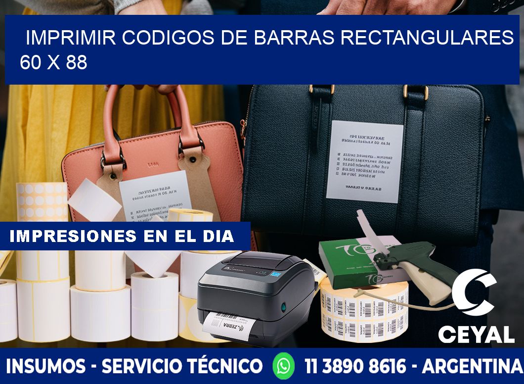 IMPRIMIR CODIGOS DE BARRAS RECTANGULARES 60 x 88