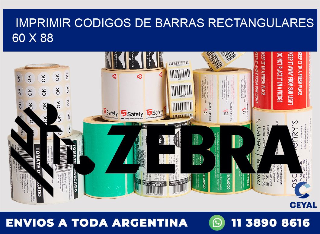 IMPRIMIR CODIGOS DE BARRAS RECTANGULARES 60 x 88