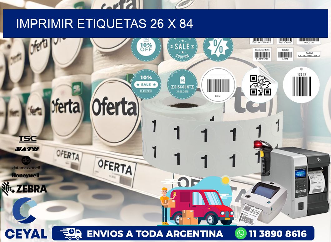 IMPRIMIR ETIQUETAS 26 x 84