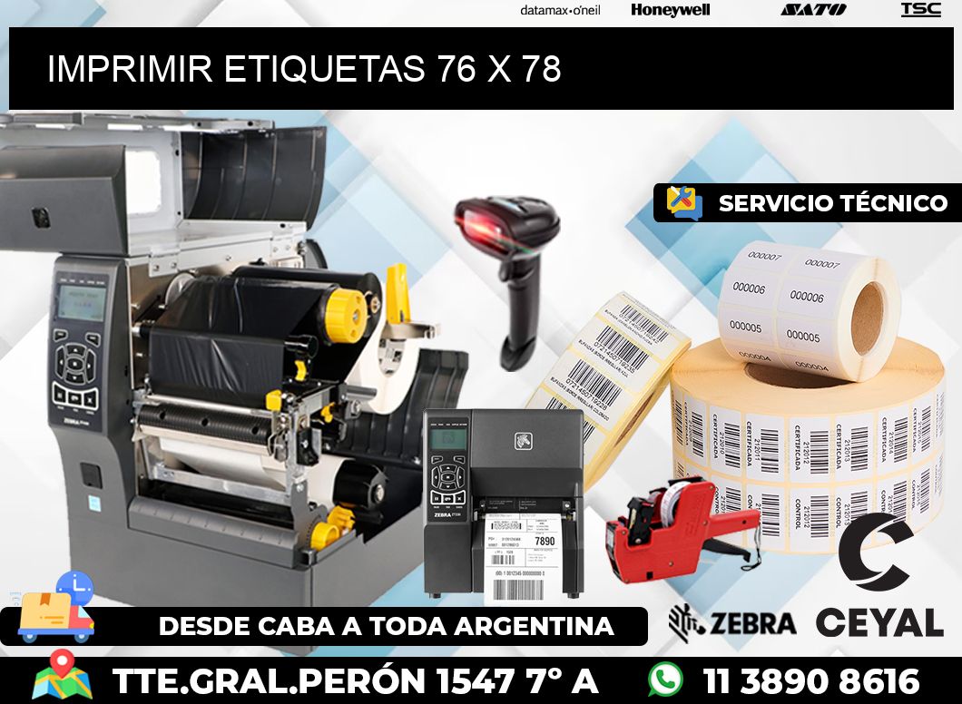 IMPRIMIR ETIQUETAS 76 x 78