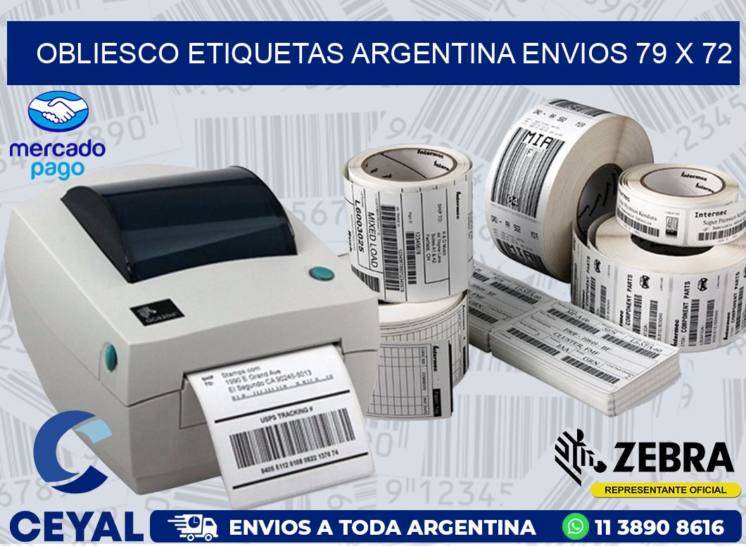 OBLIESCO ETIQUETAS ARGENTINA ENVIOS 79 x 72