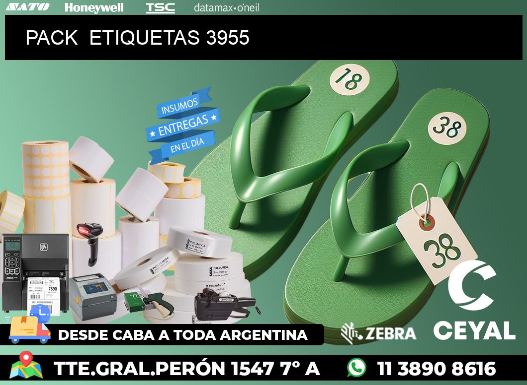 PACK ETIQUETAS 3955