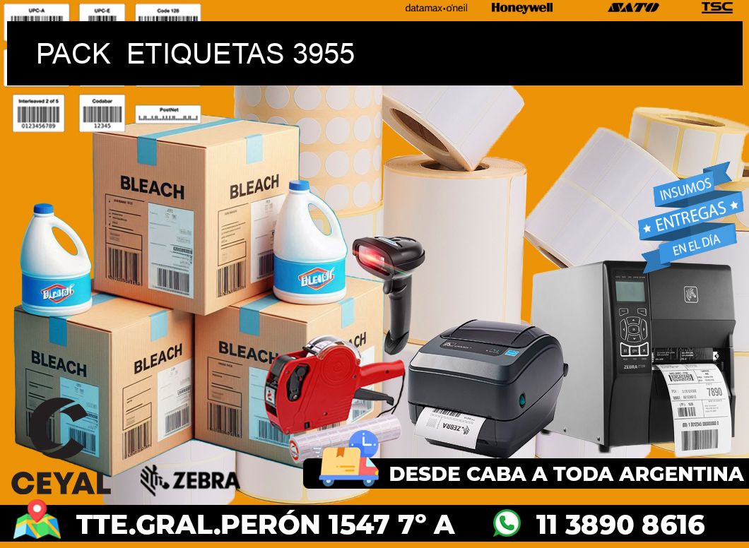 PACK ETIQUETAS 3955