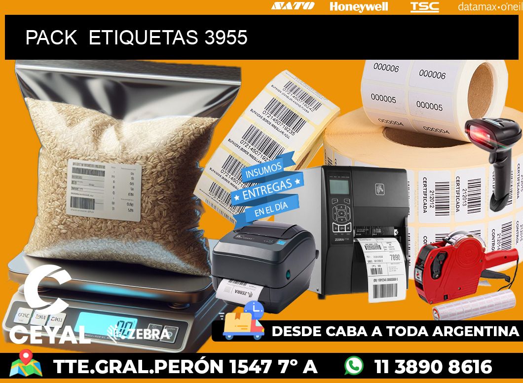 PACK ETIQUETAS 3955