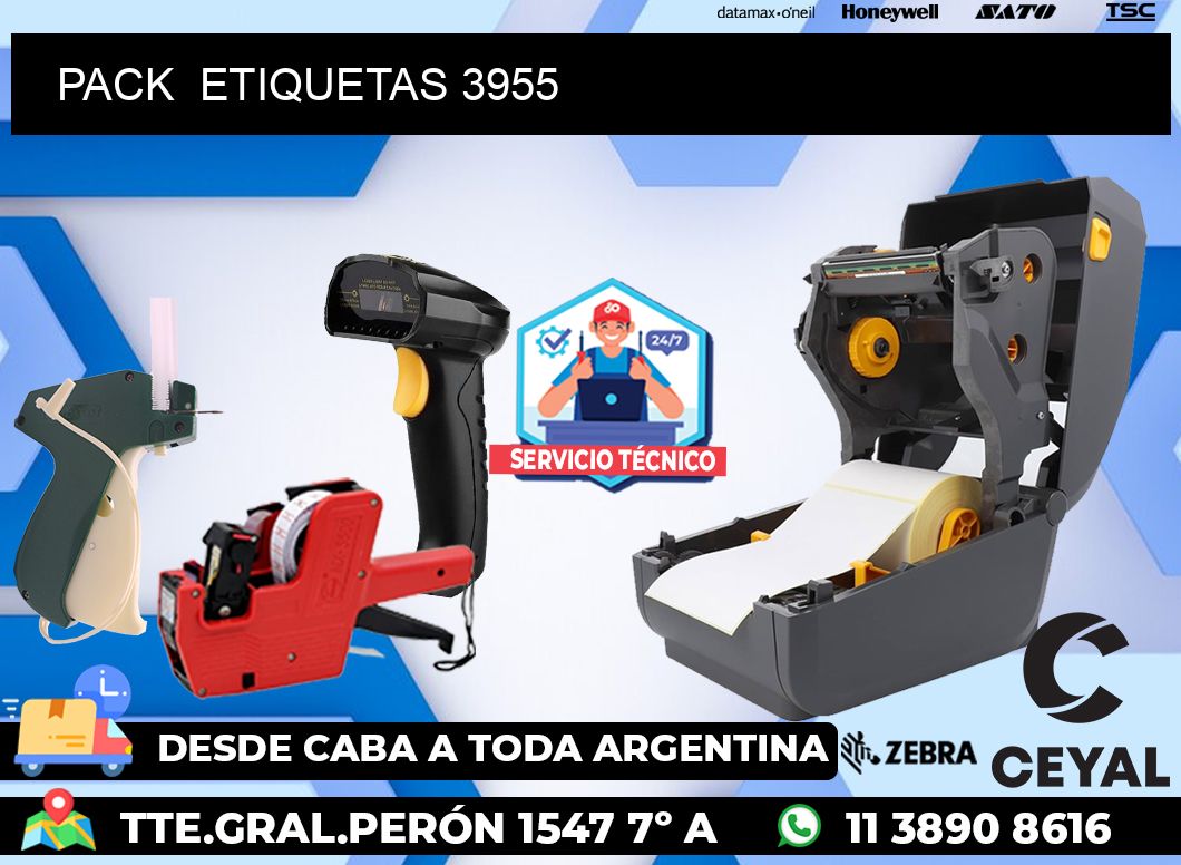 PACK  ETIQUETAS 3955