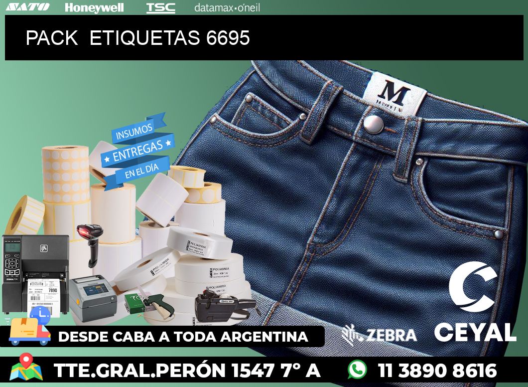 PACK  ETIQUETAS 6695