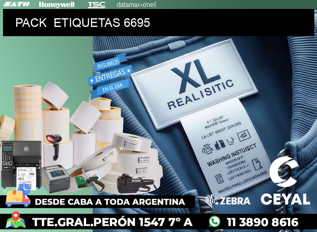 PACK  ETIQUETAS 6695