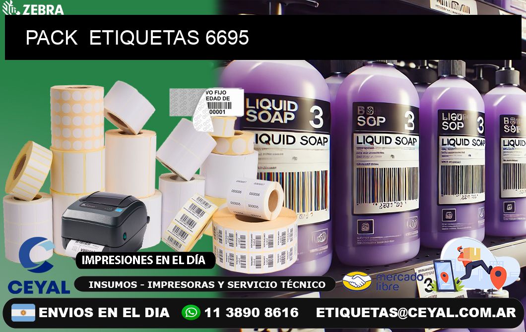 PACK  ETIQUETAS 6695