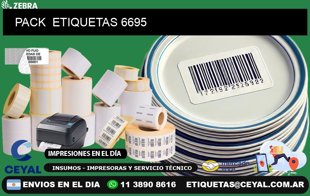 PACK  ETIQUETAS 6695