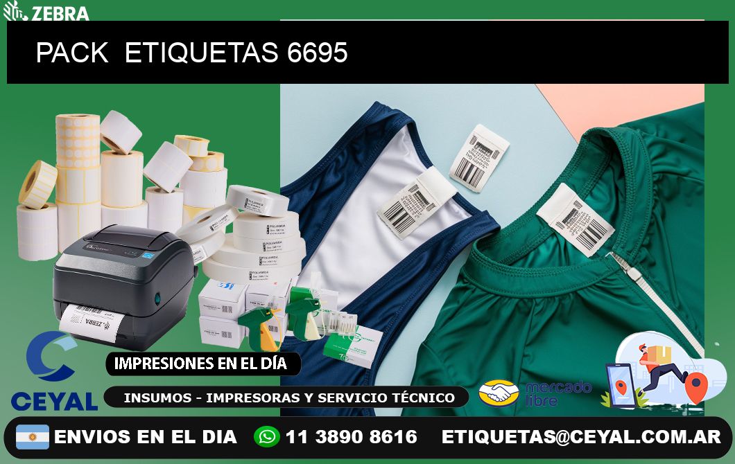 PACK  ETIQUETAS 6695