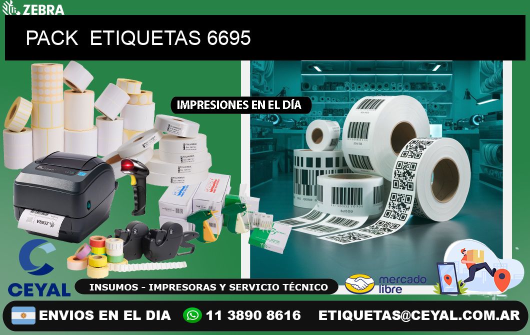PACK  ETIQUETAS 6695