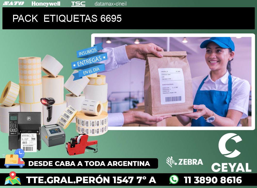 PACK  ETIQUETAS 6695