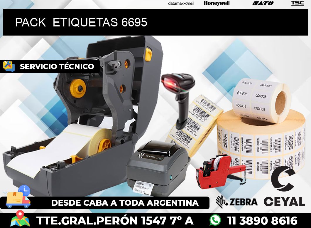 PACK  ETIQUETAS 6695