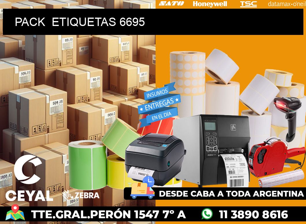PACK  ETIQUETAS 6695