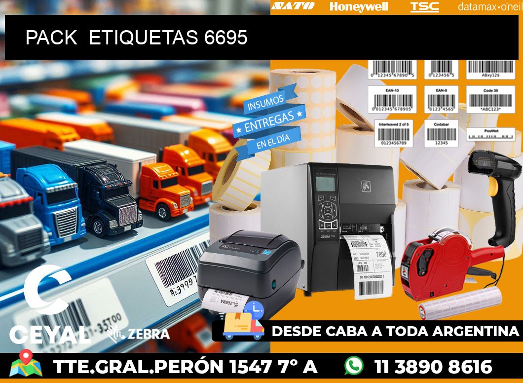 PACK  ETIQUETAS 6695