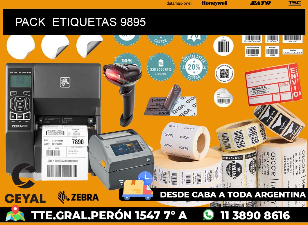 PACK  ETIQUETAS 9895