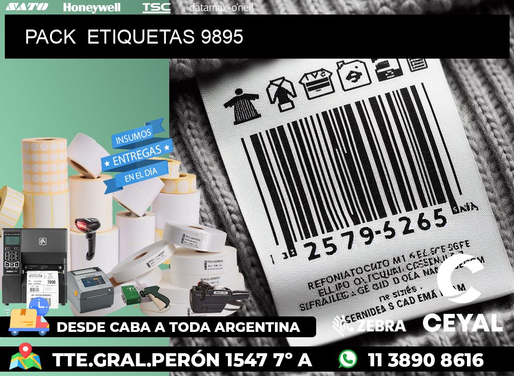 PACK  ETIQUETAS 9895