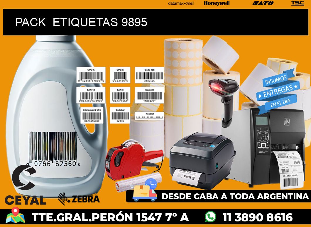 PACK  ETIQUETAS 9895