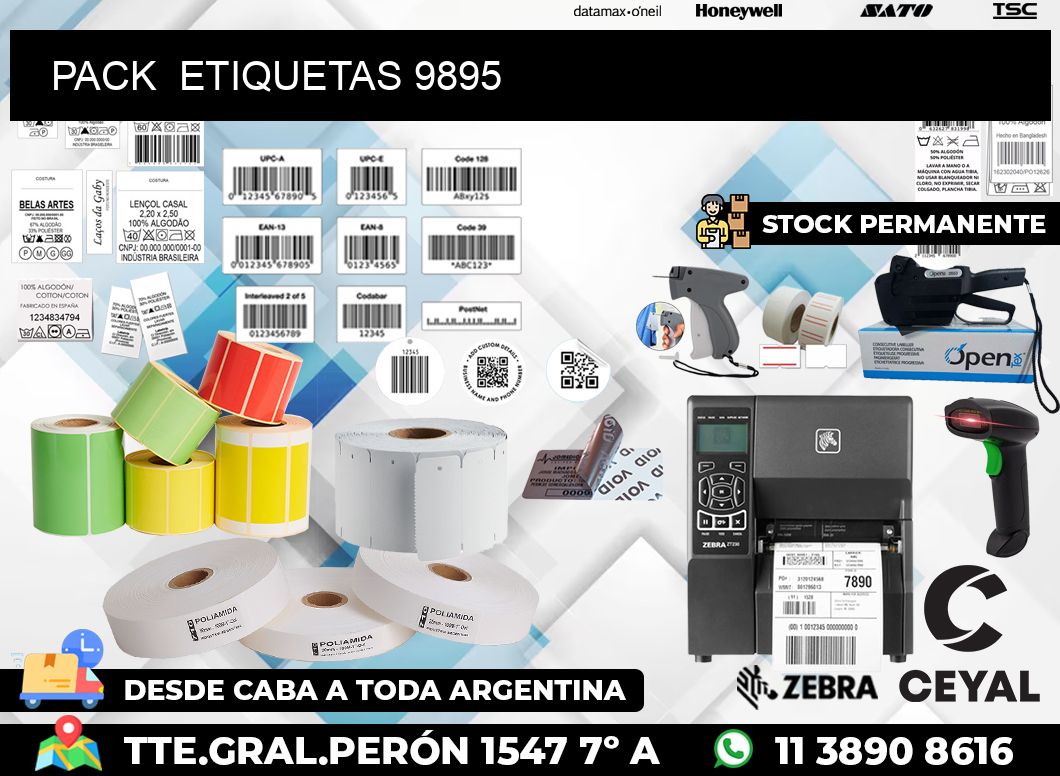 PACK  ETIQUETAS 9895