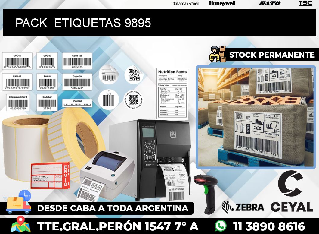 PACK  ETIQUETAS 9895