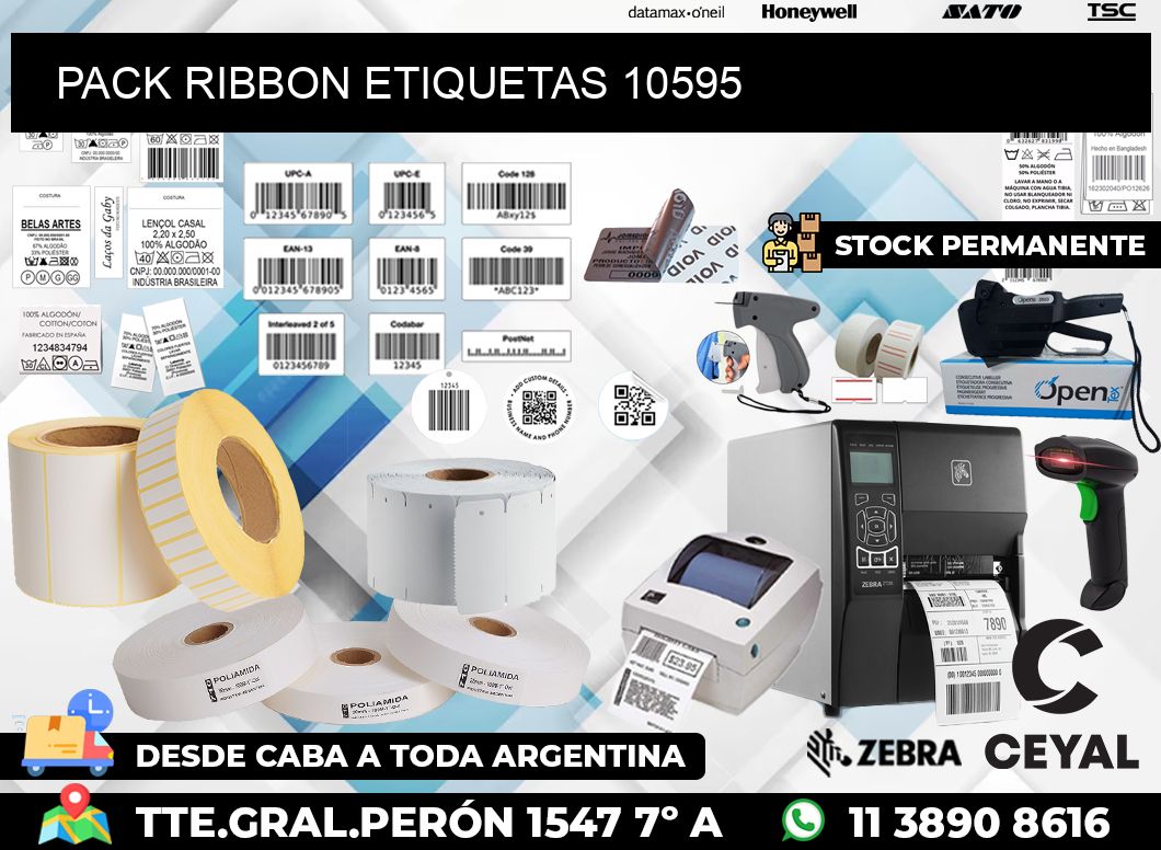 PACK RIBBON ETIQUETAS 10595