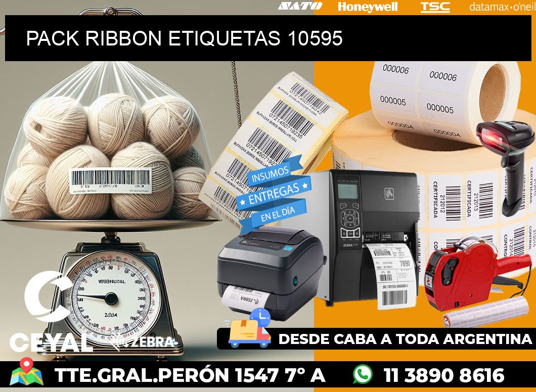 PACK RIBBON ETIQUETAS 10595