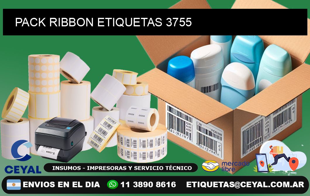 PACK RIBBON ETIQUETAS 3755