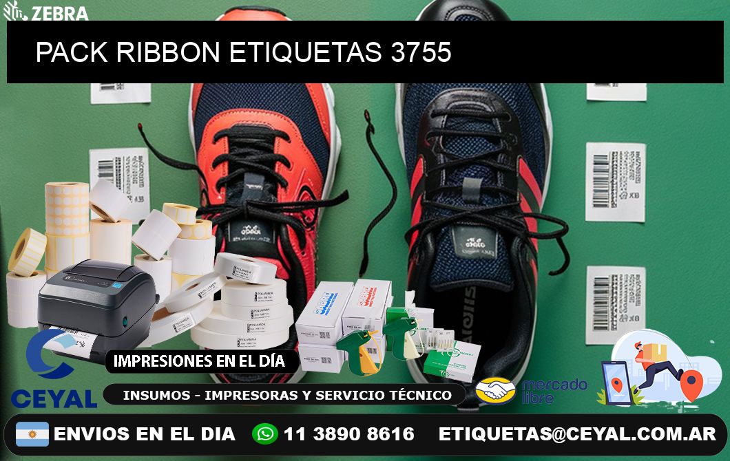PACK RIBBON ETIQUETAS 3755