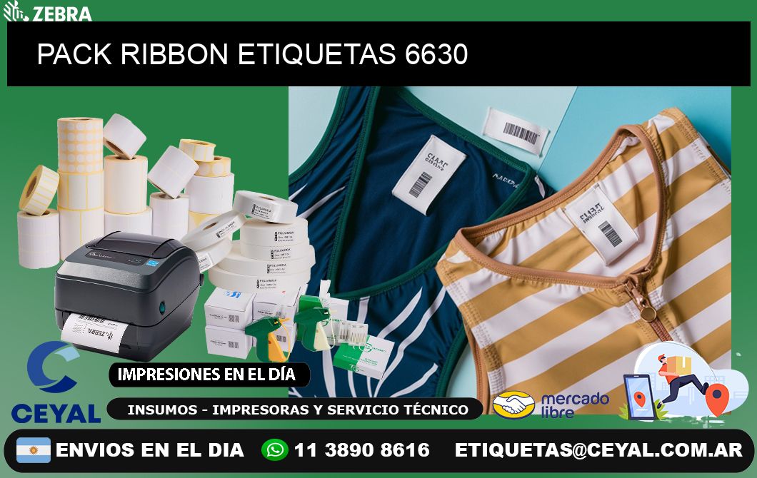 PACK RIBBON ETIQUETAS 6630