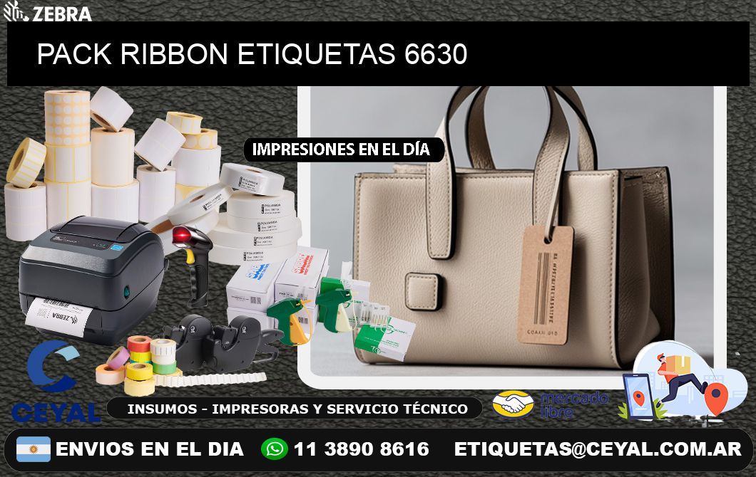 PACK RIBBON ETIQUETAS 6630