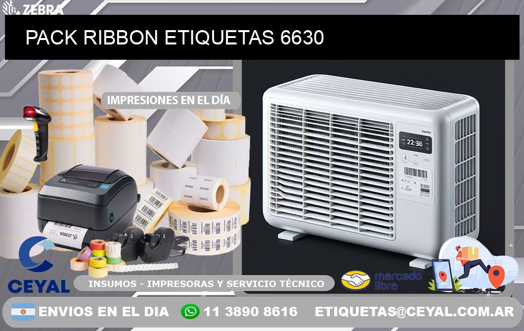 PACK RIBBON ETIQUETAS 6630