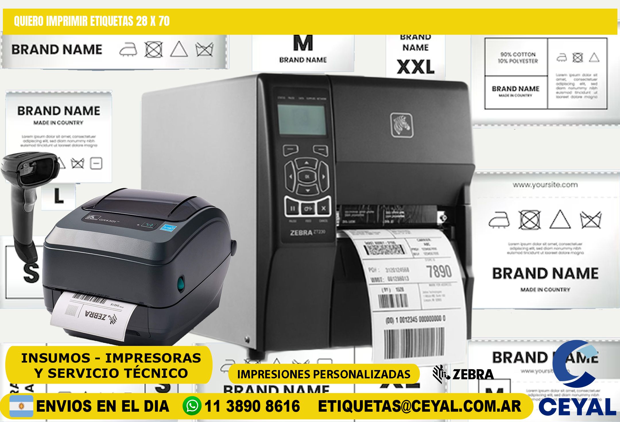 QUIERO IMPRIMIR ETIQUETAS 28 x 70
