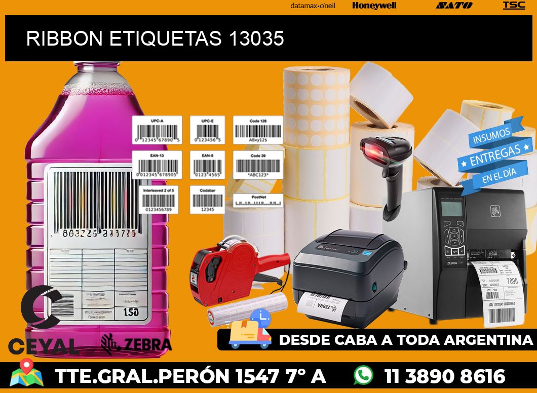 RIBBON ETIQUETAS 13035