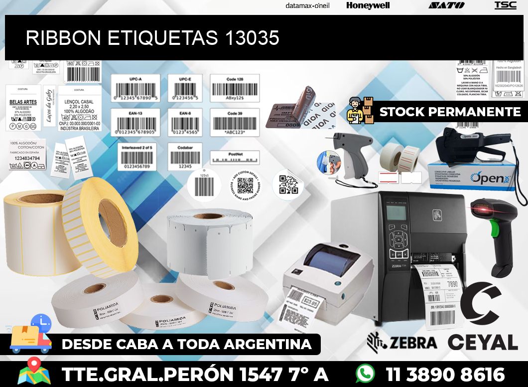 RIBBON ETIQUETAS 13035