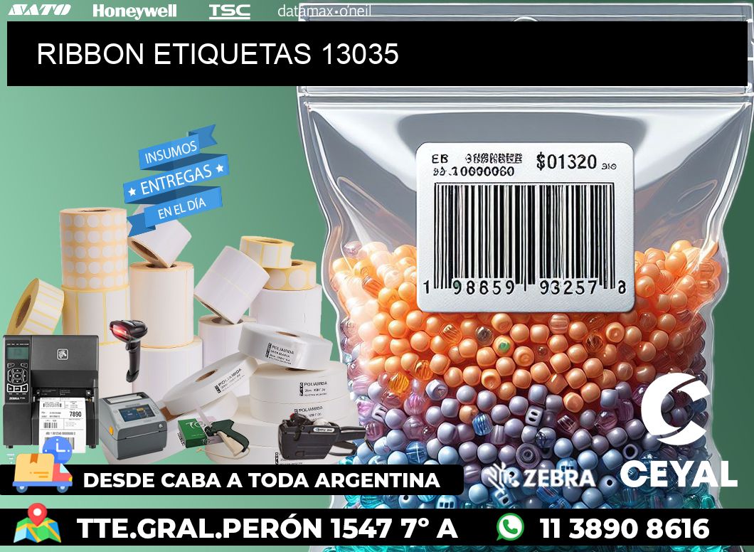 RIBBON ETIQUETAS 13035